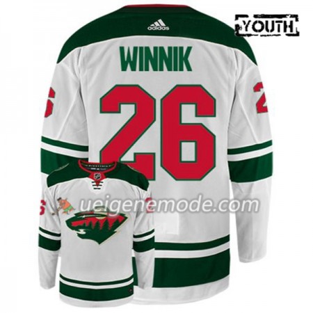 Kinder Eishockey Minnesota Wild Trikot DANIEL WINNIK 26 Adidas Weiß Authentic